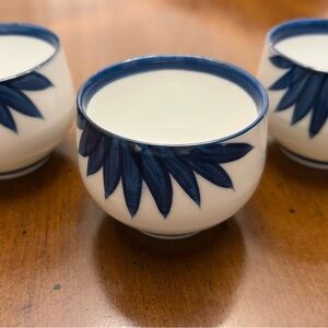 Vintage Blue and White Ceramic Cups